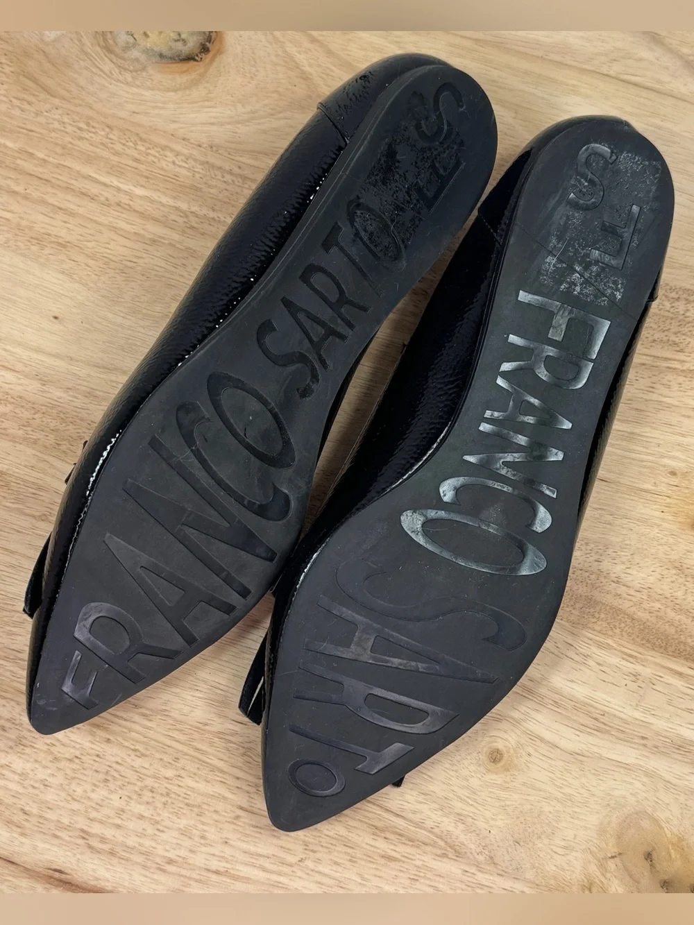 Franco Sarto Helsa Patent Leather Tassel Fringe Pointed Toe Loafers Black 11